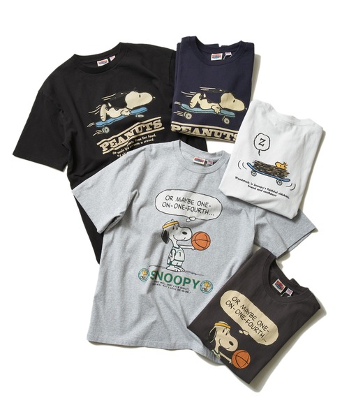 NutmegMills（ナツメグミルズ）の「【NUTMEG/ナツメグ】　PeanutsスケボーＴ（Tシャツ/カットソー・メンズ・チャコール/ブラック/ネイビー/グレー/ホワイト・LL/M/L）」の8枚目の写真