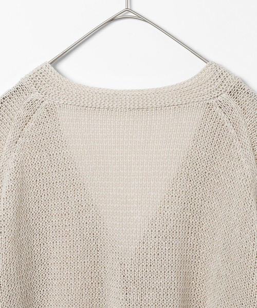 GLOBAL WORK（グローバルワーク）の「ペーパーヤーンニットカーディガン長袖/646688（カーディガン/ボレロ・レディース・ライトブルー/ナチュラル/ダークブラウン/カーキ系・LARGE/MEDIUM）」の9枚目の写真