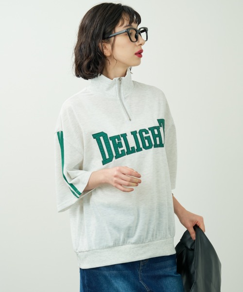 A.D.C.L.(エーディーシーエル)の「ロゴ刺繍&ライン ハーフジッププルオーバー(Tシャツ/カットソー・レディース・グリーン/ブルー・M/L)」の9枚目の写真