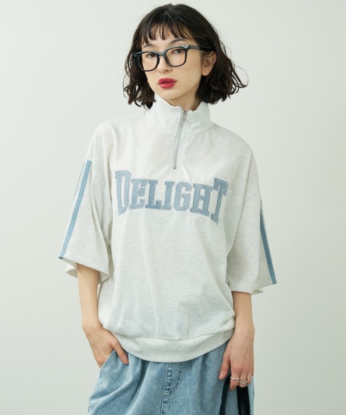 A.D.C.L.(エーディーシーエル)の「ロゴ刺繍&ライン ハーフジッププルオーバー(Tシャツ/カットソー・レディース・グリーン/ブルー・M/L)」の14枚目の写真