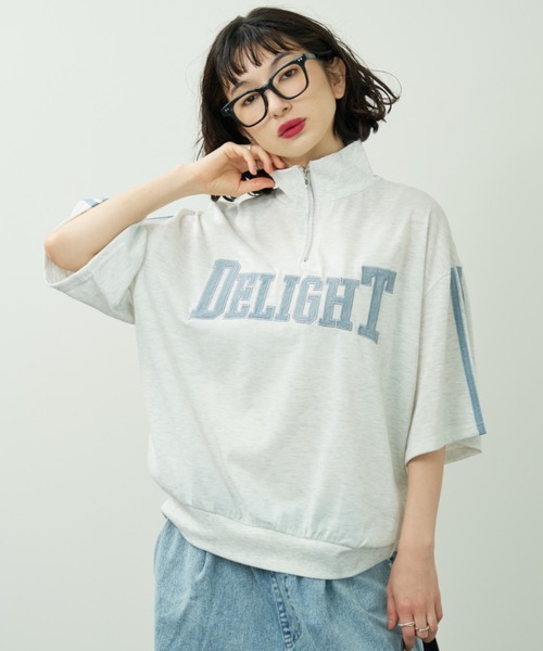 A.D.C.L.(エーディーシーエル)の「ロゴ刺繍&ライン ハーフジッププルオーバー(Tシャツ/カットソー・レディース・グリーン/ブルー・M/L)」の15枚目の写真