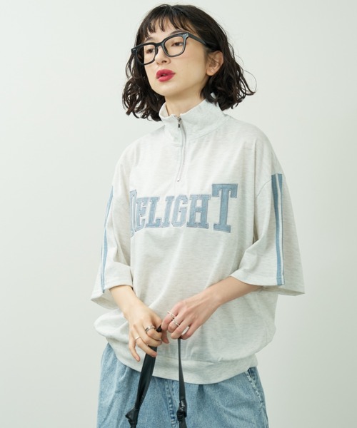 A.D.C.L.(エーディーシーエル)の「ロゴ刺繍&ライン ハーフジッププルオーバー(Tシャツ/カットソー・レディース・グリーン/ブルー・M/L)」の16枚目の写真