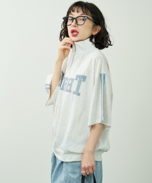 A.D.C.L.(エーディーシーエル)の「ロゴ刺繍&ライン ハーフジッププルオーバー(Tシャツ/カットソー・レディース・グリーン/ブルー・M/L)」の17枚目の写真