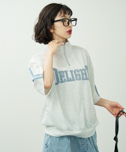 A.D.C.L.(エーディーシーエル)の「ロゴ刺繍&ライン ハーフジッププルオーバー(Tシャツ/カットソー・レディース・グリーン/ブルー・M/L)」の21枚目の写真