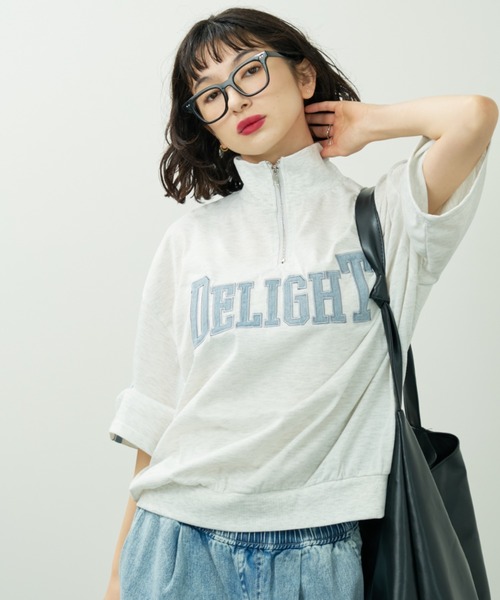A.D.C.L.(エーディーシーエル)の「ロゴ刺繍&ライン ハーフジッププルオーバー(Tシャツ/カットソー・レディース・グリーン/ブルー・M/L)」の22枚目の写真