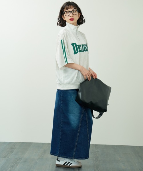 A.D.C.L.（エーディーシーエル）の「ロゴ刺繍＆ライン ハーフジッププルオーバー（Tシャツ/カットソー・レディース・グリーン/ブルー・M/L）」の19枚目の写真