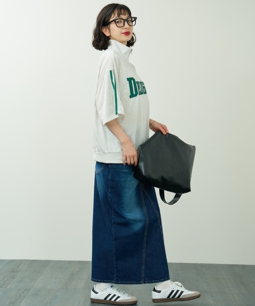 A.D.C.L.（エーディーシーエル）の「ロゴ刺繍＆ライン ハーフジッププルオーバー（Tシャツ/カットソー・レディース・グリーン/ブルー・M/L）」の20枚目の写真
