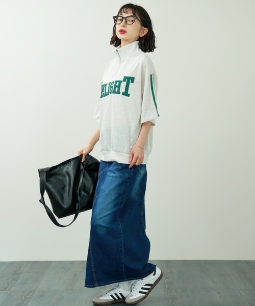 A.D.C.L.（エーディーシーエル）の「ロゴ刺繍＆ライン ハーフジッププルオーバー（Tシャツ/カットソー・レディース・グリーン/ブルー・M/L）」の22枚目の写真
