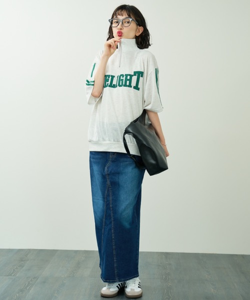 A.D.C.L.（エーディーシーエル）の「ロゴ刺繍＆ライン ハーフジッププルオーバー（Tシャツ/カットソー・レディース・グリーン/ブルー・M/L）」の21枚目の写真