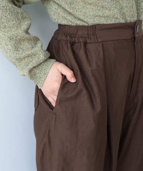 bulle de savon(ビュルデサボン)の「モールスキン ワイド パンツ(その他パンツ・レディース・ネイビー/アイボリー/ブラウン・FREE)」の22枚目の写真