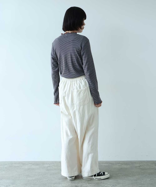 bulle de savon(ビュルデサボン)の「モールスキン ワイド パンツ(その他パンツ・レディース・ネイビー/アイボリー/ブラウン・FREE)」の16枚目の写真