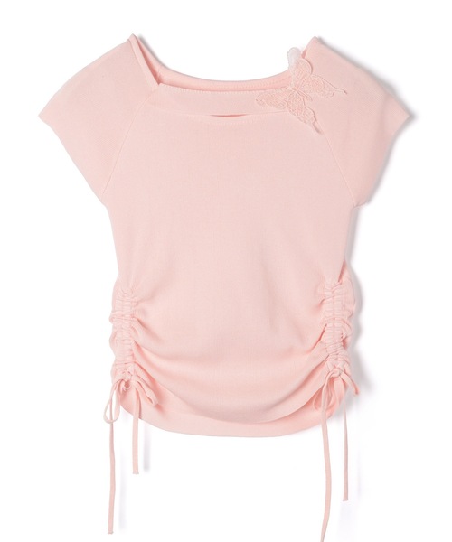 M DOLLY（エムドリー）の「Butterfly iris knit tops/バタフライアイリス ニットトップス（ニット/セーター・レディース・ライトブルー/ミント/ピンク・FREE）」の22枚目の写真