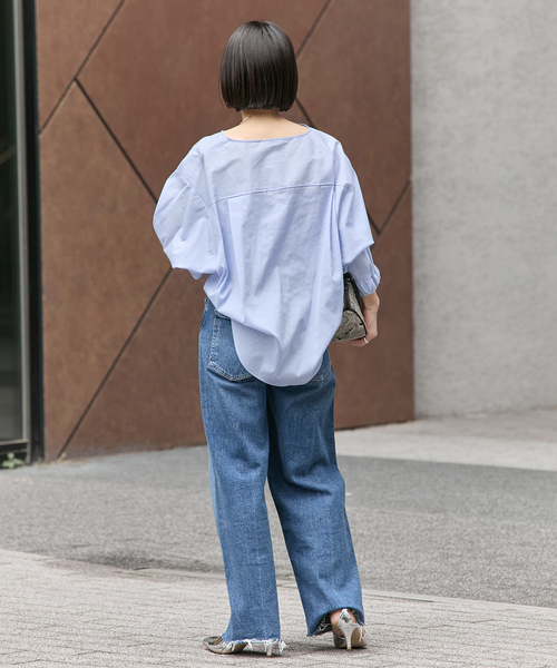 journal standard L'essage(ジャーナルスタンダードレサージュ)の「《追加2》オーガンジーニュアンスノーカラーシャツ(シャツ/ブラウス・レディース・ブラック/ブルー系その他/ブラウン系その他/ホワイト・FREE)」の13枚目の写真