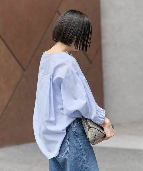 journal standard L'essage(ジャーナルスタンダードレサージュ)の「《追加2》オーガンジーニュアンスノーカラーシャツ(シャツ/ブラウス・レディース・ブラック/ブルー系その他/ブラウン系その他/ホワイト・FREE)」の16枚目の写真