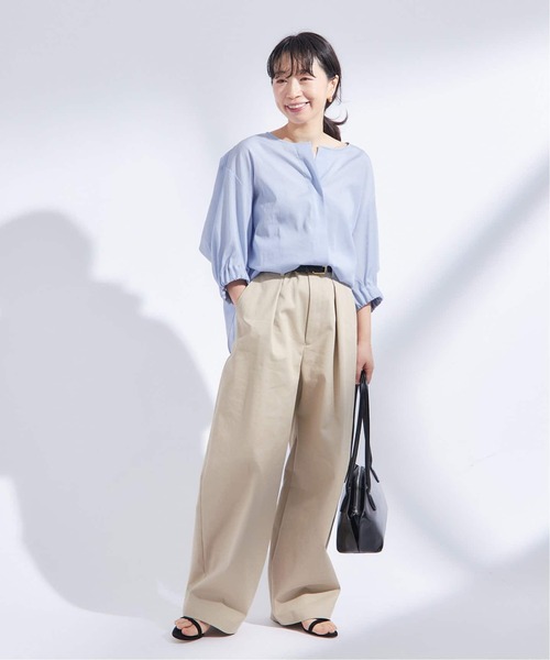 journal standard L'essage(ジャーナルスタンダードレサージュ)の「《追加2》オーガンジーニュアンスノーカラーシャツ(シャツ/ブラウス・レディース・ブラック/ブルー系その他/ブラウン系その他/ホワイト・FREE)」の18枚目の写真