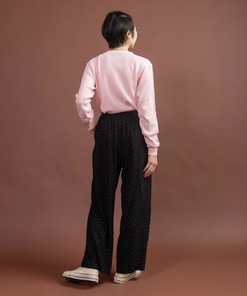 CHILD WOMAN(チャイルドウーマン)の「コットンワッフル製品染 長袖プルオーバー(Tシャツ/カットソー・レディース・ピンク/アイボリー/パープル・FREE)」の16枚目の写真
