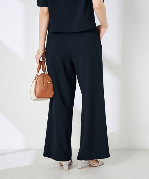 NOLLEY’S（ノーリーズ）の「《セットアップ対応》ウォッシャブル麻調ワイドパンツ（その他パンツ・レディース・ベージュ/ネイビー・38/36/34）」の16枚目の写真