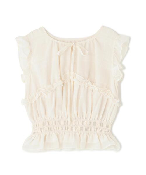 NATURAL BEAUTY BASIC(ナチュラルビューティーベーシック)の「フリルシャーリングペプラムブラウス(シャツ/ブラウス・レディース・ベージュ系その他/オフホワイト/ブラック/ブラウン系その他・フリ-)」の19枚目の写真