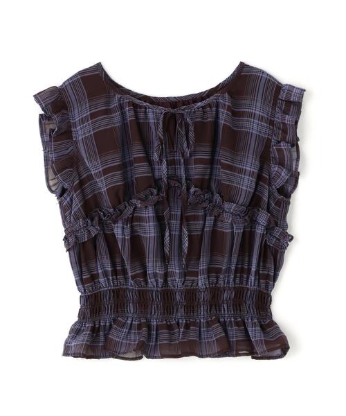 NATURAL BEAUTY BASIC(ナチュラルビューティーベーシック)の「フリルシャーリングペプラムブラウス(シャツ/ブラウス・レディース・ベージュ系その他/オフホワイト/ブラック/ブラウン系その他・フリ-)」の6枚目の写真