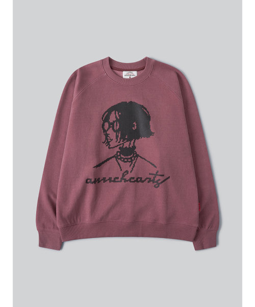 ANNEHEARTS(アンハーツ)の「Vintage Muse Raglan Sweatshirt_PINK(スウェット・レディース・その他・MEDIUM/SMALL)」の6枚目の写真