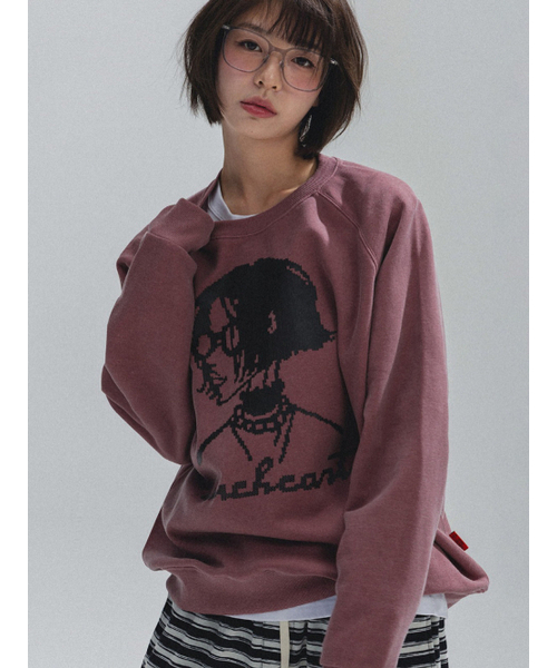 ANNEHEARTS(アンハーツ)の「Vintage Muse Raglan Sweatshirt_PINK(スウェット・レディース・その他・MEDIUM/SMALL)」の3枚目の写真