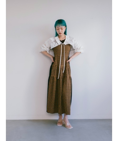 ELLA CANTARIA(エヤカンタリア)の「Lace Patchwork Bolero|レースパッチワークボレロ(カーディガン/ボレロ・レディース・ホワイト/ライトイエロー・FREE)」の11枚目の写真