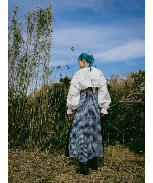 ELLA CANTARIA(エヤカンタリア)の「Lace Patchwork Bolero|レースパッチワークボレロ(カーディガン/ボレロ・レディース・ホワイト/ライトイエロー・FREE)」の8枚目の写真
