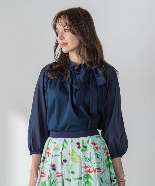 Viaggio Blu(ビアッジョブルー)の「サイドリボンカットソー(Tシャツ/カットソー・レディース・ホワイト・M)」の5枚目の写真