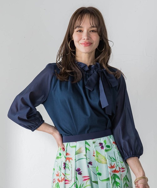 Viaggio Blu(ビアッジョブルー)の「サイドリボンカットソー(Tシャツ/カットソー・レディース・ホワイト・M)」の6枚目の写真