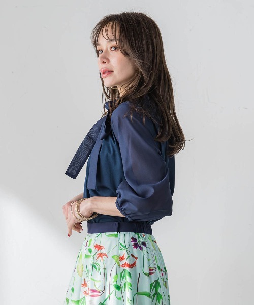 Viaggio Blu(ビアッジョブルー)の「サイドリボンカットソー(Tシャツ/カットソー・レディース・ホワイト・M)」の7枚目の写真