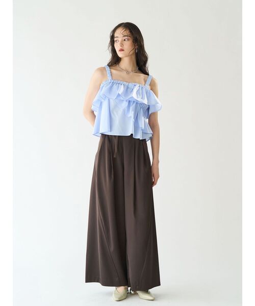 LAGUNAMOON(ラグナムーン)の「フリルクロスデザインブラウス 【夏服】【オフショル】【半袖】(シャツ/ブラウス・レディース・ブラウン/ホワイト/ライトブルー/その他1・FREE)」の16枚目の写真