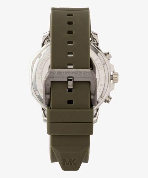 MICHAEL KORS(マイケルコース)の「PRESCOTT シリコン クロノ ウォッチ(アナログ腕時計・メンズ・オリーブ・FREE)」の3枚目の写真