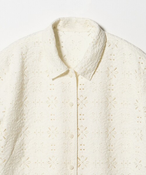 Steven Alan（スティーブンアラン）の「＜Steven Alan＞レース ショートスリーブ シャツ（シャツ/ブラウス・レディース・ブラック/オフホワイト・S/M）」の11枚目の写真