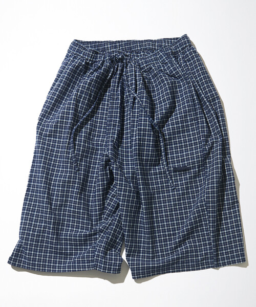 CAHLUMN(カウラム)の「CAHLUMN/カウラム Indigo Madras Check Cropped Easy Pant(その他パンツ・メンズ・ネイビー・MEDIUM/LARGE/X-LARGE/XX-LARGE)」の1枚目の写真