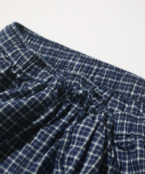 CAHLUMN(カウラム)の「CAHLUMN/カウラム Indigo Madras Check Cropped Easy Pant(その他パンツ・メンズ・ネイビー・MEDIUM/LARGE/X-LARGE/XX-LARGE)」の3枚目の写真