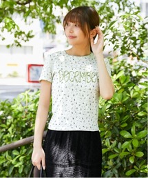 《フラワー総柄×ロゴ刺繍》カットソー/Y2K韓国ガーリー/春夏秋/全3色