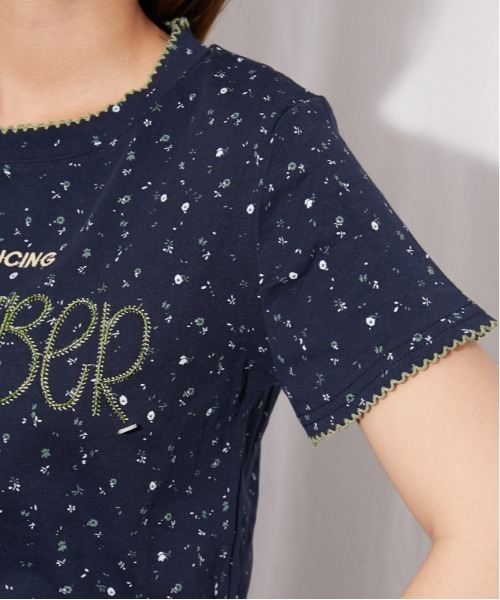GORGE(ゴージ)の「《フラワー総柄×ロゴ刺繍》カットソー/Y2K韓国ガーリー/春夏秋/全3色(Tシャツ/カットソー・レディース・イエロー/ネイビー/ライトグレー・F)」の18枚目の写真