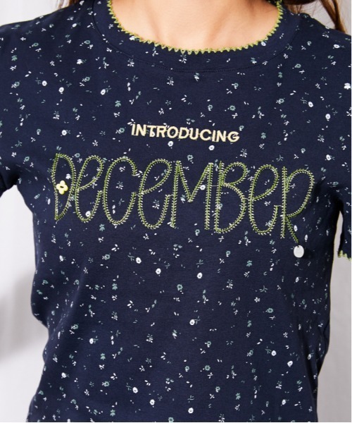 GORGE(ゴージ)の「《フラワー総柄×ロゴ刺繍》カットソー/Y2K韓国ガーリー/春夏秋/全3色(Tシャツ/カットソー・レディース・イエロー/ネイビー/ライトグレー・F)」の16枚目の写真