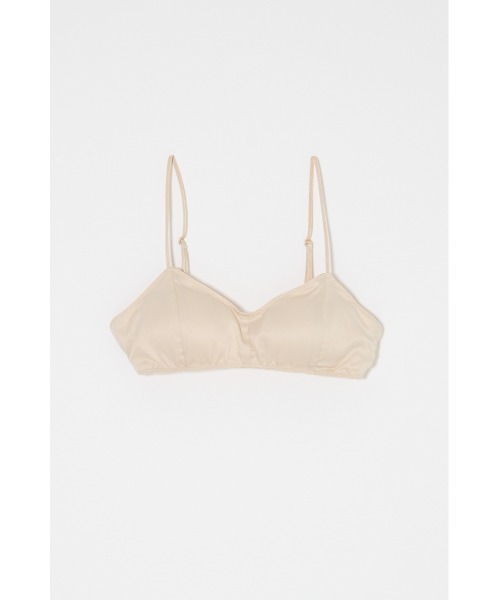 MOUSSY(マウジー)の「SATIN BRA トップス(ブラジャー・レディース・アイボリー/ブラック・FREE)」の1枚目の写真