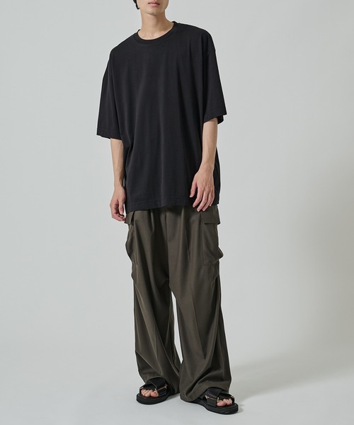 KANEMASA PHIL.(カネマサフィル)の「【KANEMASA PHIL.】36G Low Twist Garment Dye S/S Tee(Tシャツ/カットソー・メンズ・ブラック・M)」の2枚目の写真
