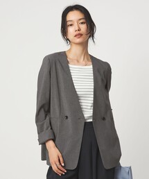 green label relaxing | ［size SHORT/TALLあり］トリアセ ノーラペル ジャケット(ノーカラージャケット)