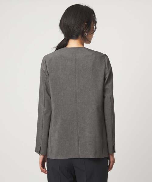 green label relaxing（グリーンレーベルリラクシング）の「［size SHORT/TALLあり］トリアセ ノーラペル ジャケット（ノーカラージャケット・レディース・ダークグレー/ライトグレー・34/SHORT/38/36/44/42/40）」の17枚目の写真