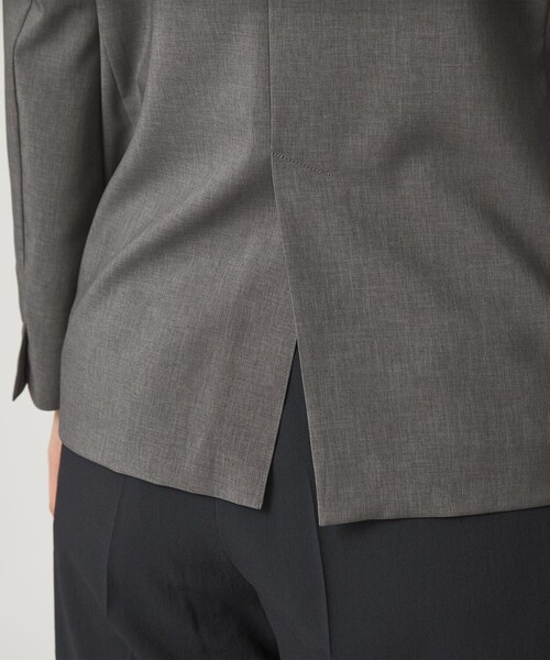 green label relaxing（グリーンレーベルリラクシング）の「［size SHORT/TALLあり］トリアセ ノーラペル ジャケット（ノーカラージャケット・レディース・ダークグレー/ライトグレー・34/SHORT/38/36/44/42/40）」の22枚目の写真