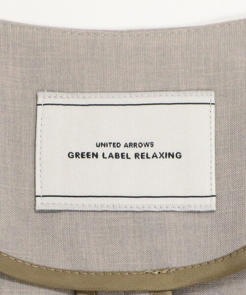 green label relaxing（グリーンレーベルリラクシング）の「［size SHORT/TALLあり］トリアセ ノーラペル ジャケット（ノーカラージャケット・レディース・ダークグレー/ライトグレー・34/SHORT/38/36/44/42/40）」の4枚目の写真