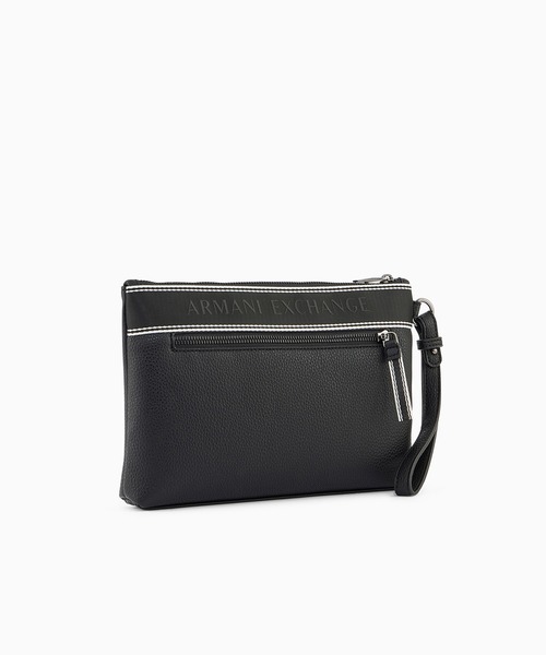 ARMANI EXCHANGE（アルマーニエクスチェンジ）の「【A|X アルマーニ エクスチェンジ】AXロゴ リストレットケース/ポーチ（ポーチ・メンズ・ブラック・FREE）」の2枚目の写真