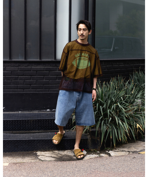 ANGLAN(アングラン)の「Hail Mary Mesh Tee - Brown(Tシャツ/カットソー・メンズ・その他・ONE SIZE)」の6枚目の写真