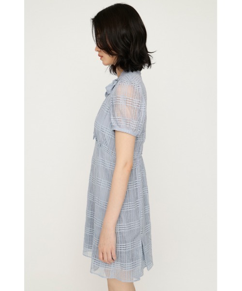 SLY(スライ)の「FRONT BOWTIE S/OP フロントボウタイショートワンピース 夏服 秋服 半袖 ミニワンピース(ワンピース・レディース・ブラック/ライトブルー/ブラック系その他2・2/1)」の9枚目の写真