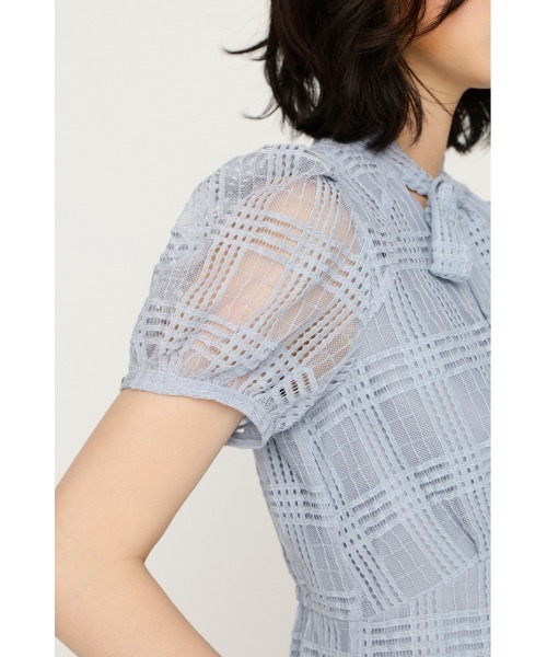 SLY(スライ)の「FRONT BOWTIE S/OP フロントボウタイショートワンピース 夏服 秋服 半袖 ミニワンピース(ワンピース・レディース・ブラック/ライトブルー/ブラック系その他2・2/1)」の13枚目の写真