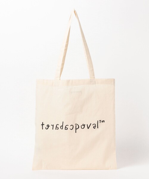 cabaret poval(キャバレーポバール)の「Cabaret Poval / PCL TOTE BAG(トートバッグ・メンズ・ブラック/ナチュラル・ONE SIZE)」の4枚目の写真