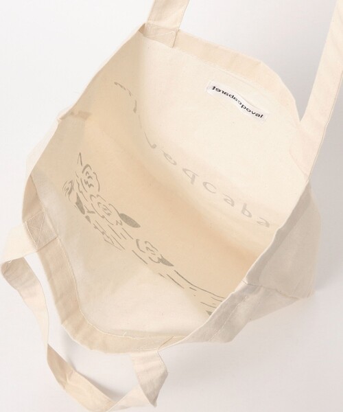 cabaret poval(キャバレーポバール)の「Cabaret Poval / PCL TOTE BAG(トートバッグ・メンズ・ブラック/ナチュラル・ONE SIZE)」の7枚目の写真